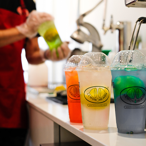 Lemon Heaven lemonade on the counter