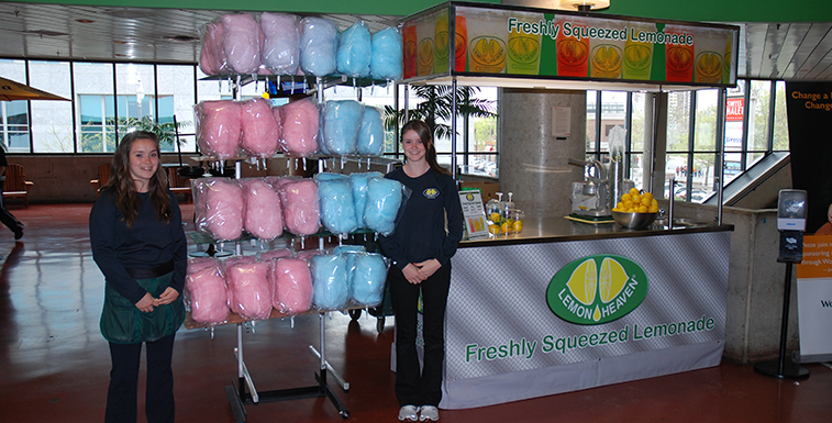 Lemon Heaven cart and cotton candy tree